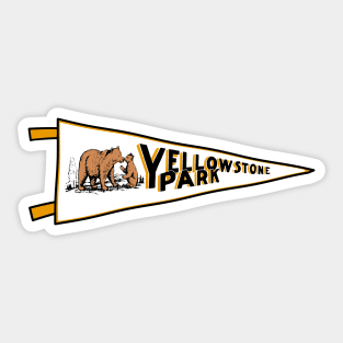 Yellowstone National Park Pennant Sticker